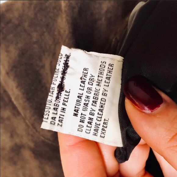 VINTAGE Compero Brown Suede Leather Button Front Sleeveless Tank Jumper Dress 42 - Picture 6 of 6